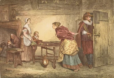 Royalistes cherchant refuge dans la maison d